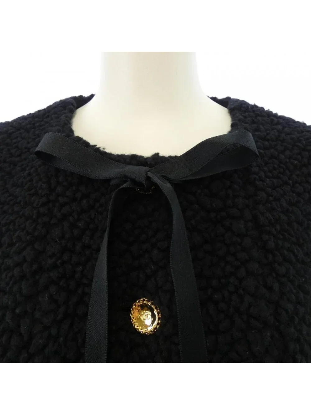 Chanel Collarless Jacket Black